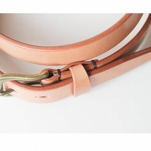 【minca】栃木レザーの希少な「ハーネスレザー」使用の贅沢な1枚革のレザーベルト/タン(生成)/幅35mm　HL-B02/TAN【38インチ 96.5cm】