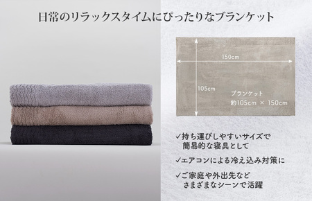 ほわほわサンホーキン リラックス ブランケット（グレー）【I002600BKTGY】