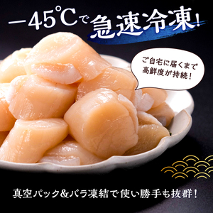 【緊急支援品】北海道産 ほたて貝柱(中)　計500g_H0001-045