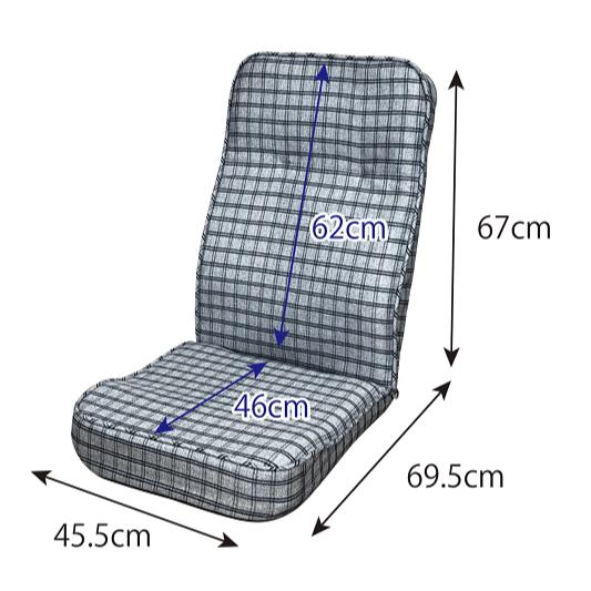 ≪選べるカラー≫ハイバック座椅子 グレー