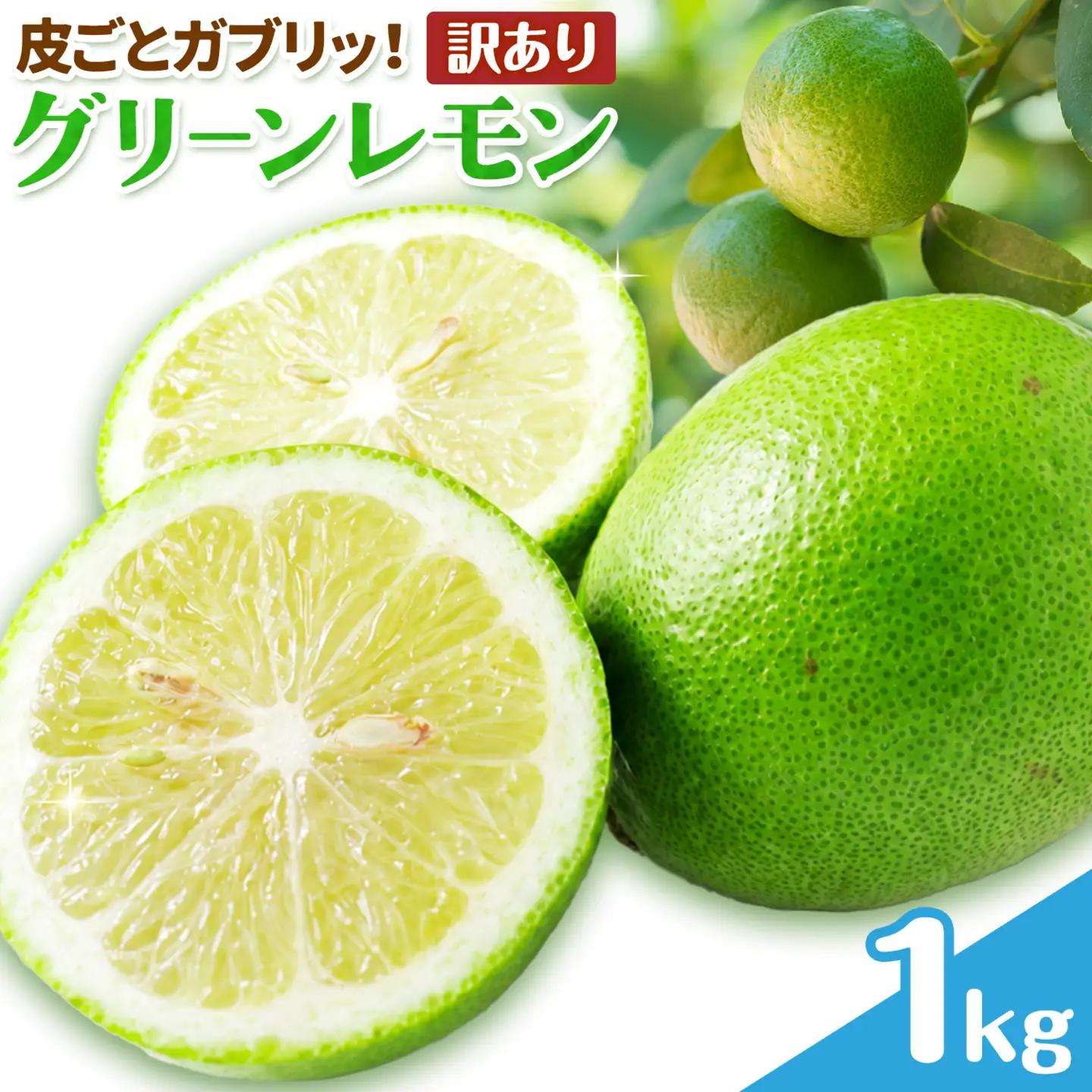 グリーン レモン 訳あり 1kg 三ツ山レモンファーム 檸檬