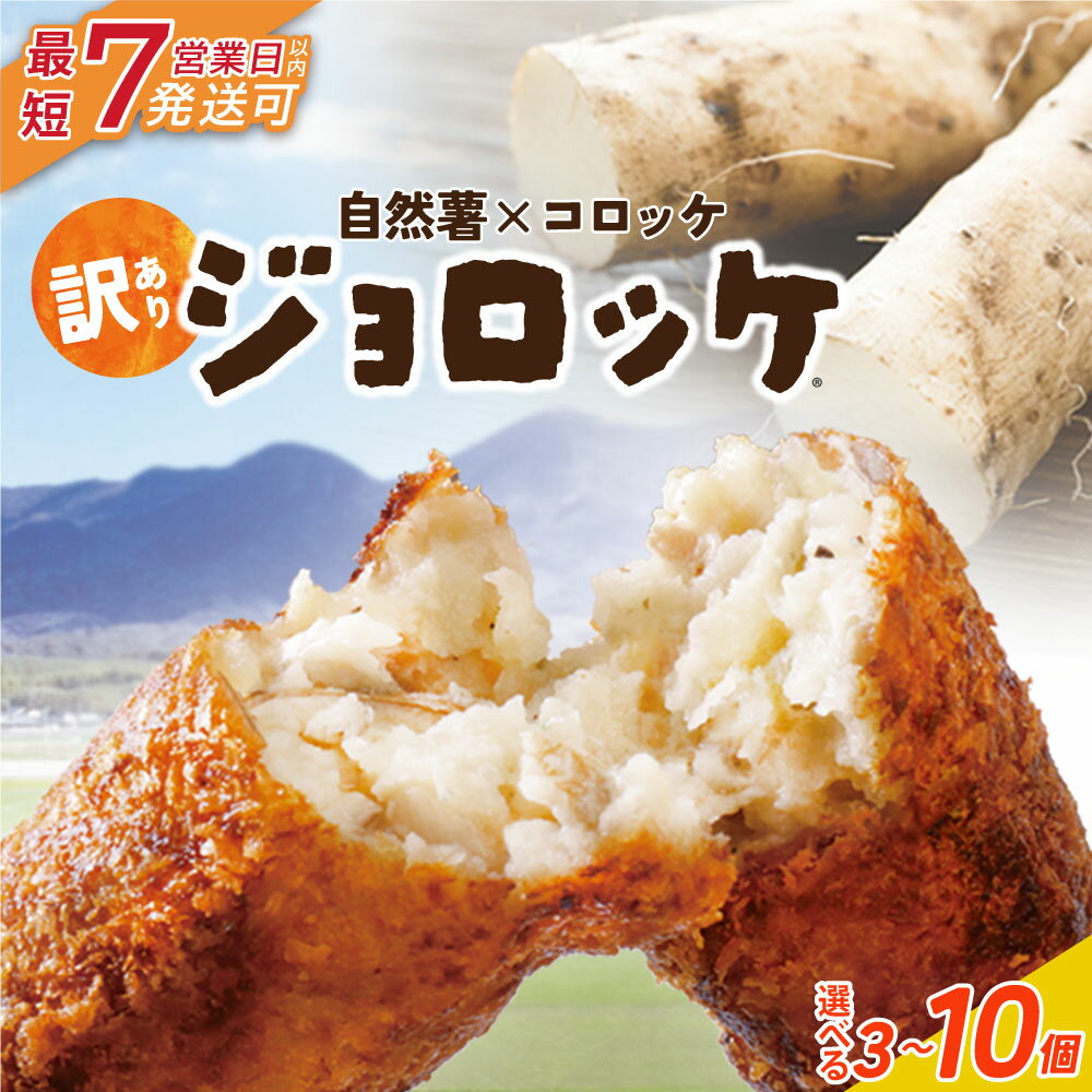 【ふるさと納税】 レビューキャンペーン 自然薯×コロッケ 訳あり ジョロッケ 3〜10個セット 自然薯 コロッケ 冷凍 惣菜 おかず グルメ 冷凍食品 ギフト 福岡県 福智町 九州産 野菜 ご当地 じょろっけ オススメ 訳アリ わけあり ワケアリ 送料無料