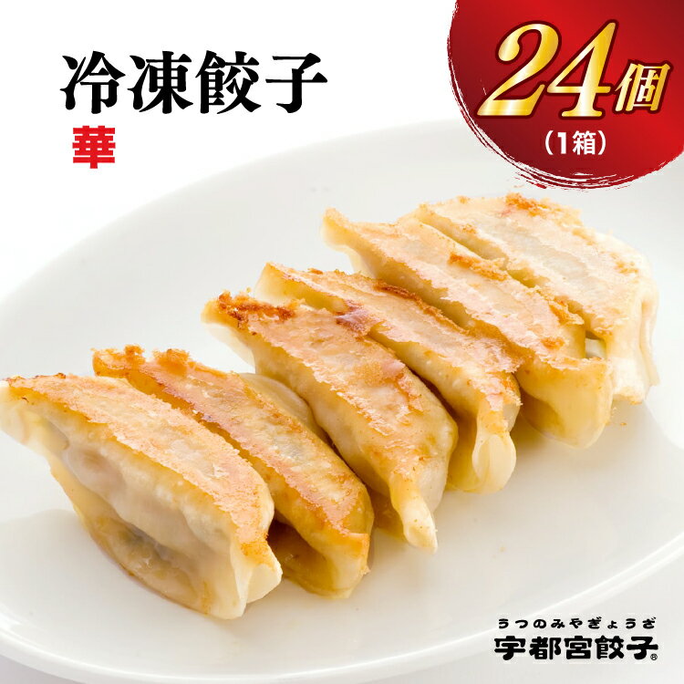 【ふるさと納税】【華】餃子 24個入り｜餃子 ぎょうざ ギョウザ ギョーザ 冷凍食品 冷凍餃子 惣菜 夜ご飯 おかず おつまみ 手軽 時短 お取り寄せ グルメ 送料無料 栃木県 宇都宮市