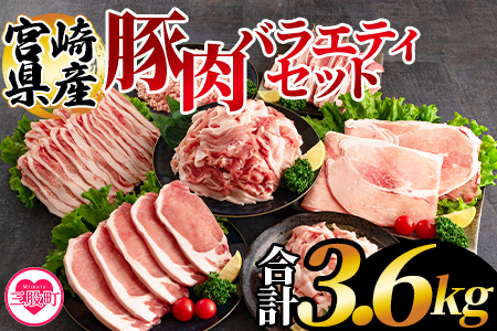 ＜宮崎県産豚肉バラエティーセット 合計3.6kg＞【MI193-hr】【肉の豊楽】