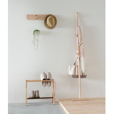 ふるさと納税 旭川市 旭川家具　cosine　スリッパ&シューラック　北海道タモ×ウォルナット_05759 |  | 01
