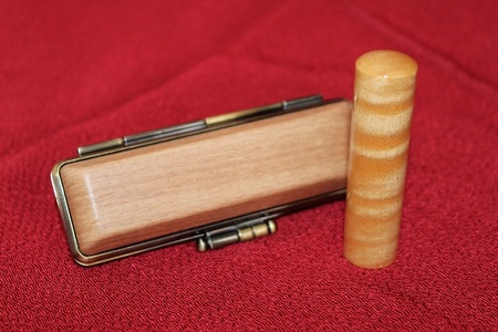 a50-060　銘木シリーズ カーリーメイプル（カエデ）実印15