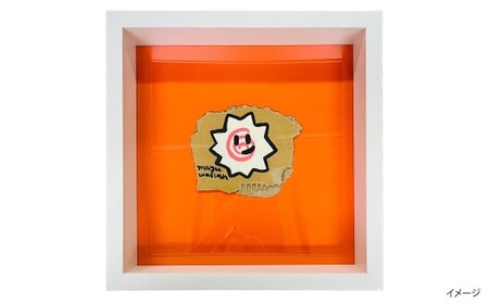 まゆワッサン 額縁入りダンボール原画（オーダー）まゆワッサン 原画 オーダー原画 ダンボール アクリル 絵の具 アート イラスト キャラクター 絵画 福岡県 北九州市