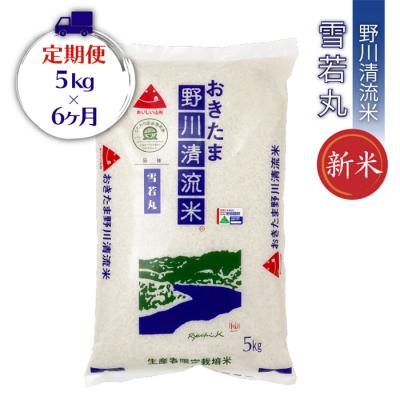 ふるさと納税 長井市 【定期便6ヶ月】【令和8年産新米】【特別栽培米】野川清流米「雪若丸」5kg×1袋×6ヶ月_A118