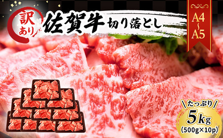 佐賀牛 切り落とし 佐賀牛【5kg(500g×10p)】【A4〜A5 訳あり】