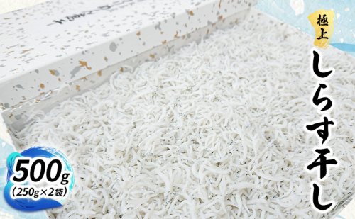 〈丸吉堀江商店〉極上しらす干し 500ｇ（250ｇ×2袋）しらす 魚 魚介 海の幸 おかず 舞阪港 水揚げ 厳選 茹であげ 風味豊か 化粧箱入 静岡 浜松市