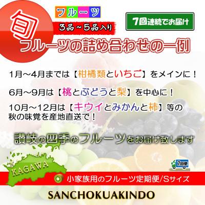 ふるさと納税 坂出市 【毎月定期便】産直あきんどのフルーツセットSサイズ 詰め合わせ ( 約3 〜 5品 )全7回 |  | 01