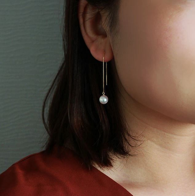 志摩産 アコヤ真珠 7.5-8ミリ ベネチアンアメリカンピアス / 18金 ピアス 真珠 ピアスパール 伊勢志摩 志摩 アクセサリー ギフト プレゼント パール 母の日 ホワイトデー クリスマス 〔0