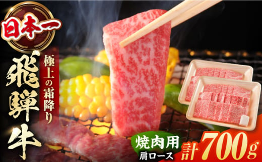 飛騨牛 焼肉用　肩ロース　700g（350g×2）/ 焼肉 牛肉 和牛 飛騨牛 肩ロース 焼肉 小分け 岐阜県  / 白川町 / 浅井商店 [AWBJ002]