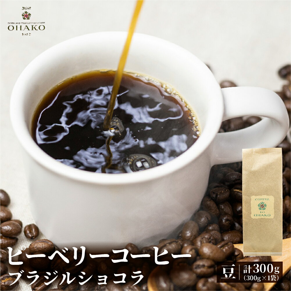 【ふるさと納税】コーヒー豆 珈琲豆 ブラジルショコラ 300g 1袋 ピーベリー[Q2811] 11000円 《hida0307》