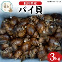 【ふるさと納税】《一部地域限定配送》活バイ貝 3kg 由利本荘市産