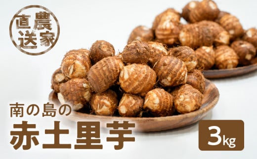農家直送！栽培歴40年！南の島の赤土里芋3kg！【5月上旬～6月下旬】　W042-002u
