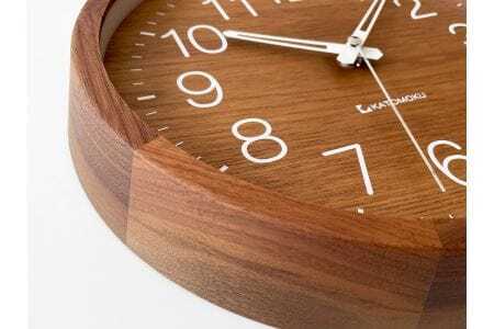 KATOMOKU muku clock 木製掛け時計（ウォールナット）km-46WA