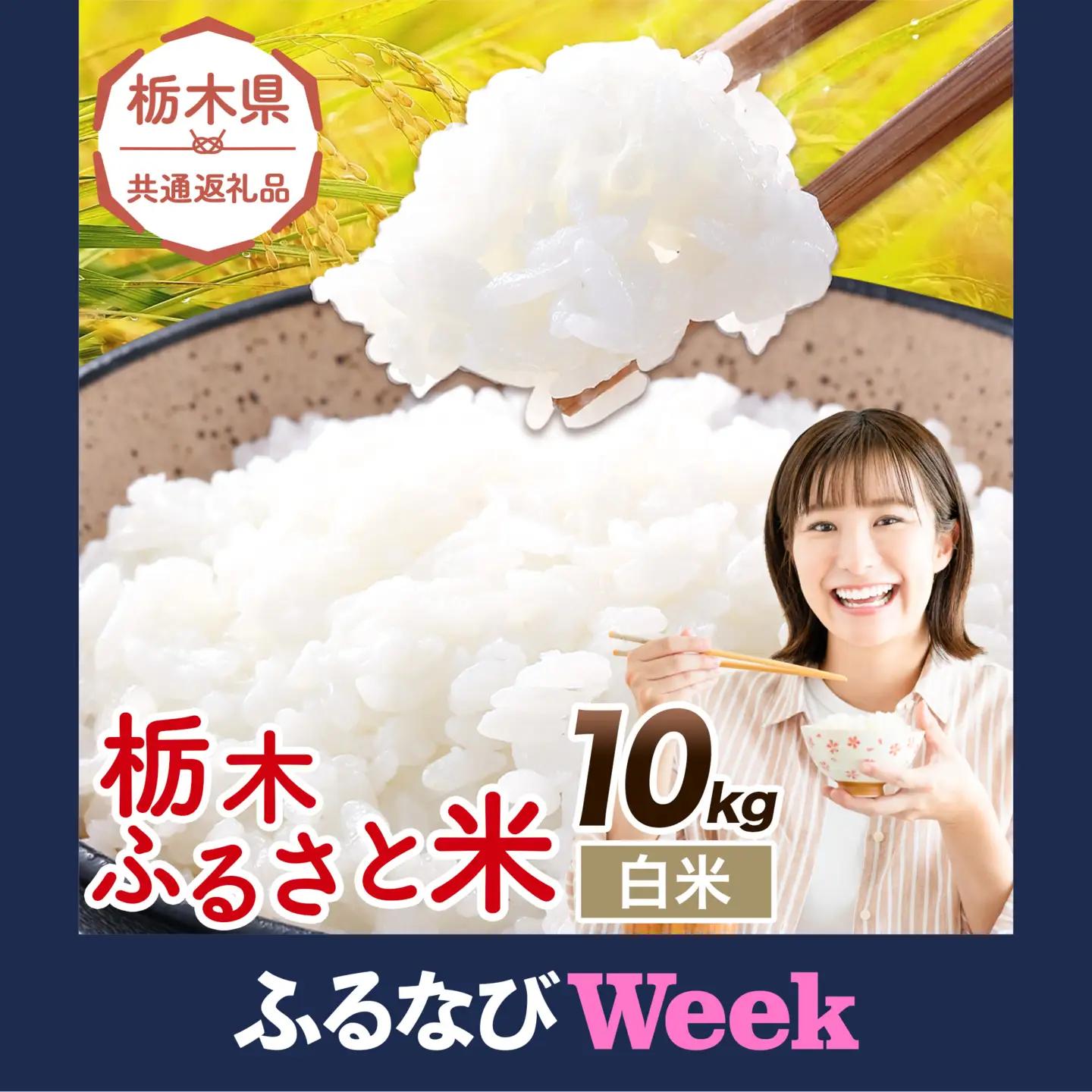 【ふるなびWEEK対象】栃木ふるさと米 白米 10kg《7-14日以内に出荷予定(土日祝除く)》おこめ【栃木県共通返礼品】