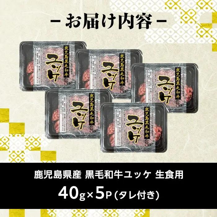 ユッケ 鹿児島県産 黒毛和牛 5人前 【LRプラスK】 i907