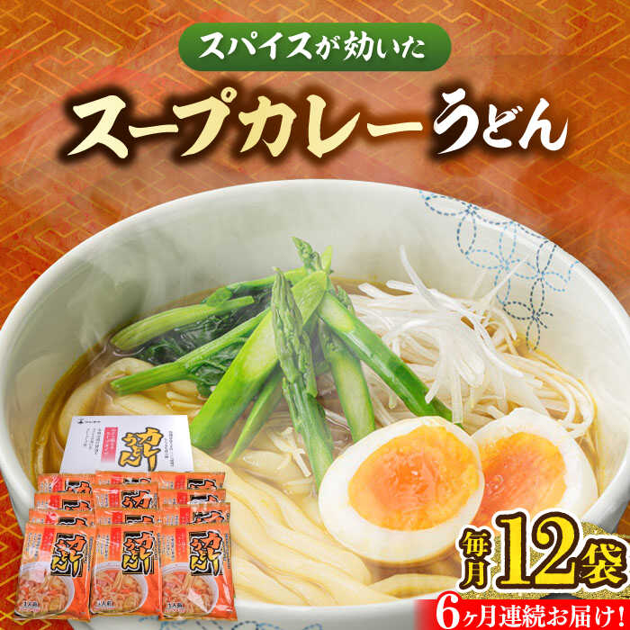 【ふるさと納税】【第6回定期便】 スープカレーうどん 12食 《豊前市》【富士菊】[VAI072] うどん カレー 麺 麺類 スープカレー カレーうどん 小分け 個包装 国産 福岡 定期便 65000 65000円