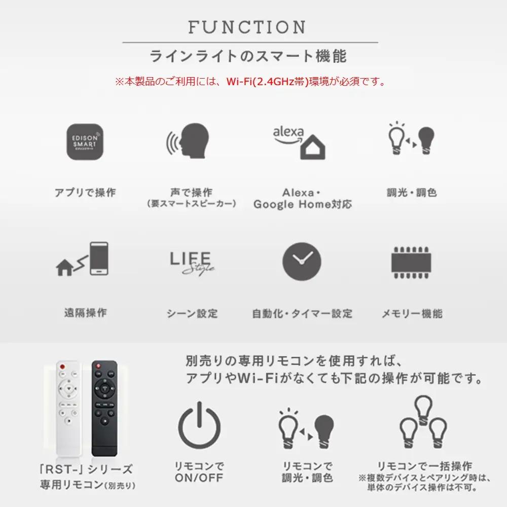 エジソンスマート ラインライト 800mm for ダクトレール ブラック 福岡市