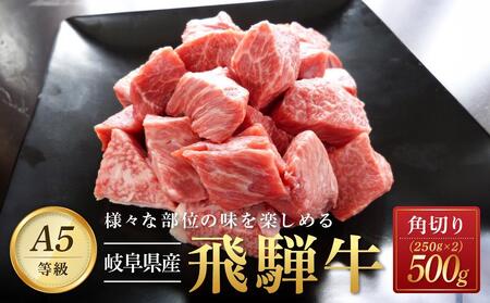 飛騨牛Ａ5 角切り 500ｇ｜国産 肉 牛肉 和牛 黒毛和牛  A5等 級 グルメ おすすめ AD105【飛騨牛 和牛ブランド 黒毛和牛 岐阜 大野町 牛肉 和牛 肉】