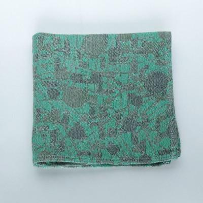ふるさと納税 見附市 トリプルガーゼハンカチ　C/#緑