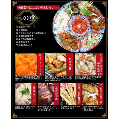 ふるさと納税 京都市 【チャイナノーヴァ】中華おせち「清水」(オードブル皿あり)約4〜5人前 15品 2段重 おせち |  | 02