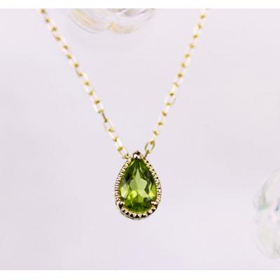 ふるさと納税 甲府市 K10YGペリドットしずくペンダント【KPE-2075】 |  | 01