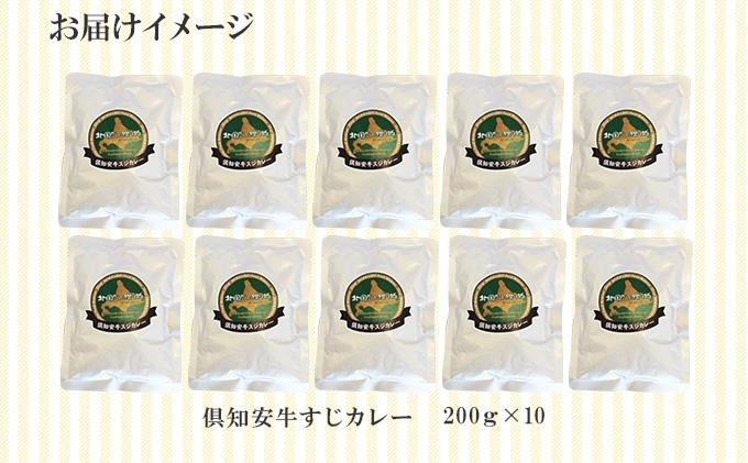 倶知安 牛すじカレー 北海道 計10個 中辛 レトルト食品 加工品 牛すじ 牛肉 野菜 じゃがいも お取り寄せ グルメ スパイシー スパイス【お肉・牛肉・加工食品】