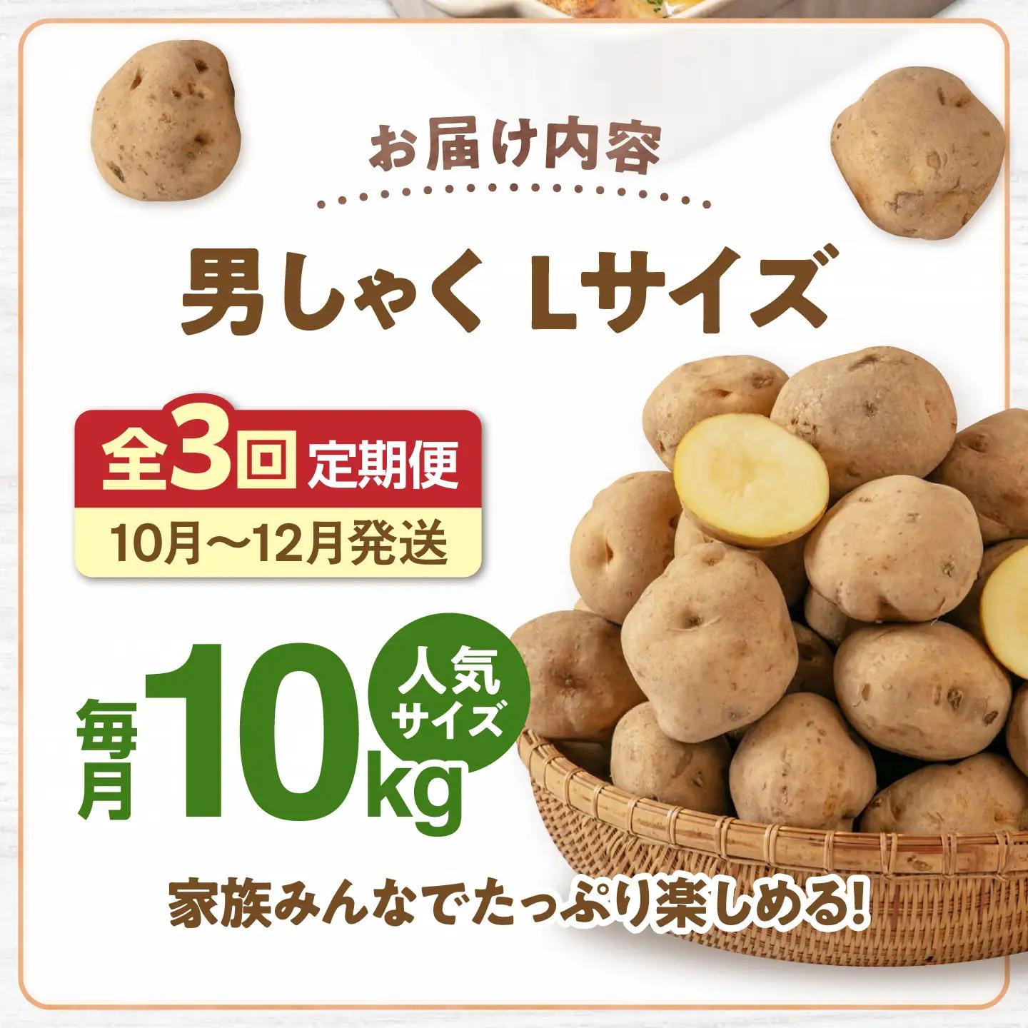 【全3回定期便】【10月〜12月発送】男爵芋 10kg [AJAK021] じゃがいも 