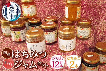 a30-309　国産はちみつ2本と手作りジャム12本セット