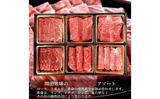 美熊野牛 6種の部位が楽しめる 食べ比べ 焼肉セット 500g ロース カルビ 赤身 牛肉 肉 ブランド牛 和牛 黒毛和牛 国産牛 焼肉 焼き肉 霜降り 赤身 人気 希少 万能 食べ比べセット おすす