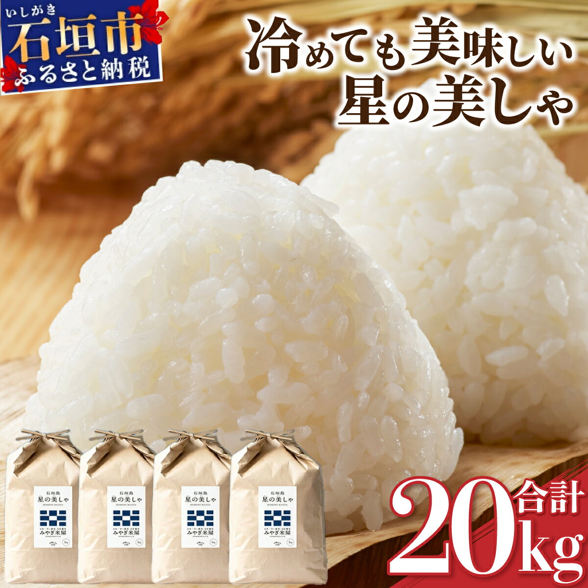 【ふるさと納税】石垣島産 星の美しゃ (ほしのかいしゃ) 20kg (5kg×4袋) ＜石垣島認定特産品＞ | 沖縄県 石垣市 石垣島 米 星 星の美しゃ MK-5