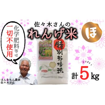 ふるさと納税 臼杵市 【令和7年度産】こだわり農法の「れんげ米」玄米(5kg)