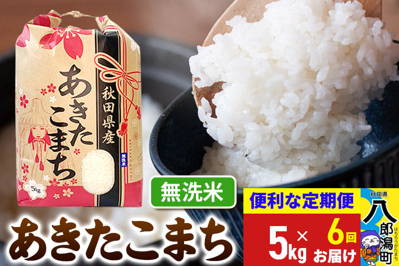 
            《定期便6ヶ月》あきたこまち 5kg【無洗米】令和6年産 秋田県産 こまちライン
          