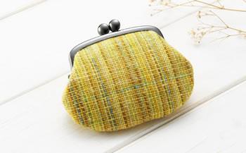 ホームスパン 小銭入（黄・茶）