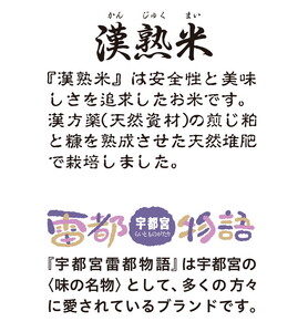 栃木県産コシヒカリ 「漢熟米」 栃木県産コシヒカリ 「漢熟米」10kg（5kg×2）