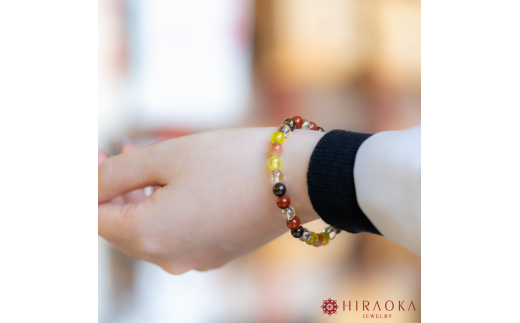 志望校合格パワーストーンブレスレット(合格祈願01)･6mm玉 (20.4cm)