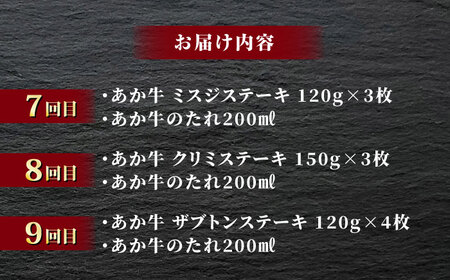 【全12回定期便】あか牛 ステーキ12種 極上 食べ比べ【有限会社 三協畜産】 ステーキ 食べ比べ 定期便 牛 サーロイン ステーキ定期 ステーキ食べ比べ定期 ステーキ定期便 サーロインステーキ あか