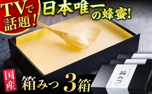 【現在発送中】箱みつ 3個セット 合計1200g (400g×3個) 蜂蜜 はちみつ ハチミツ 高級 濃厚 バター ハニー クリーム 箱蜜 蜂蜜 広川町 / 株式会社九州蜂の子本舗 [AFAI017]