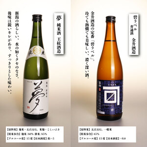 【定期便3回 】 日本酒 飲み比べ 人気 4種 720ml×4本 セット 蔵元 新潟 地酒 新潟県 新発田市 四合瓶 菊水 王紋 shinbo8000