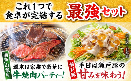 瀬戸山麓牛豚 切り落としセット 計3.6kg (牛切り落とし1.2kg、豚切り落とし2.4kg) / 肉 牛肉 豚肉 切り落とし 冷凍 小分け / 瀬戸市 / 関屋精肉店[BBBQ226]