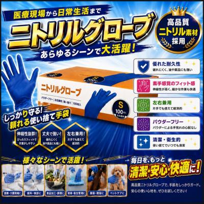 ふるさと納税 名古屋市 ニトリルグローブS　100枚入り　3箱