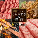 【ふるさと納税】6回 定期便 宮崎牛 しゃぶ すき & 焼肉 6ヶ月 コース 合計 4.2kg [SHINGAKI 宮崎県 美郷町 31ag0085] 牛肉 宮崎牛 焼肉 鉄板焼き しゃぶしゃぶ すき焼き 黒毛 和牛 国産 宮崎 A4 A5等級 牛 宮崎県産 冷凍 送料無料 ブランド 牛 肉 霜降り BBQ