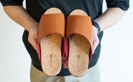 ルームシューズ  ３Lサイズ レッド 呉山コルク