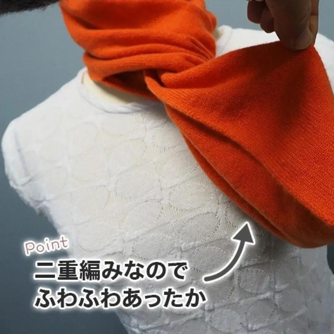 カシミヤ天竺差し込みミニマフラー ビワローズ 新潟県 五泉市 株式会社田長