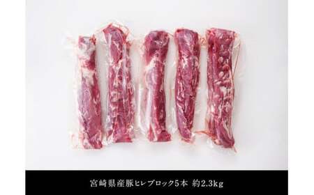 宮崎県産豚肉ヒレブロック5本【 肉 豚肉 国産豚肉 九州産豚肉 宮崎県産豚肉 豚肉ヒレ 豚肉 】