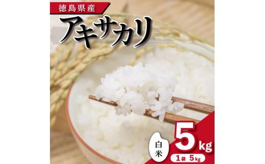 米 白米 5kg （ 5kg × 1袋 ）アキサカリ 令和7年度産 1袋5kg 小分け  お米 こめ コメ 白米 精米 ごはん ご飯 白飯 ゴハン あきさかり おにぎり お弁当 徳島県 吉野川市