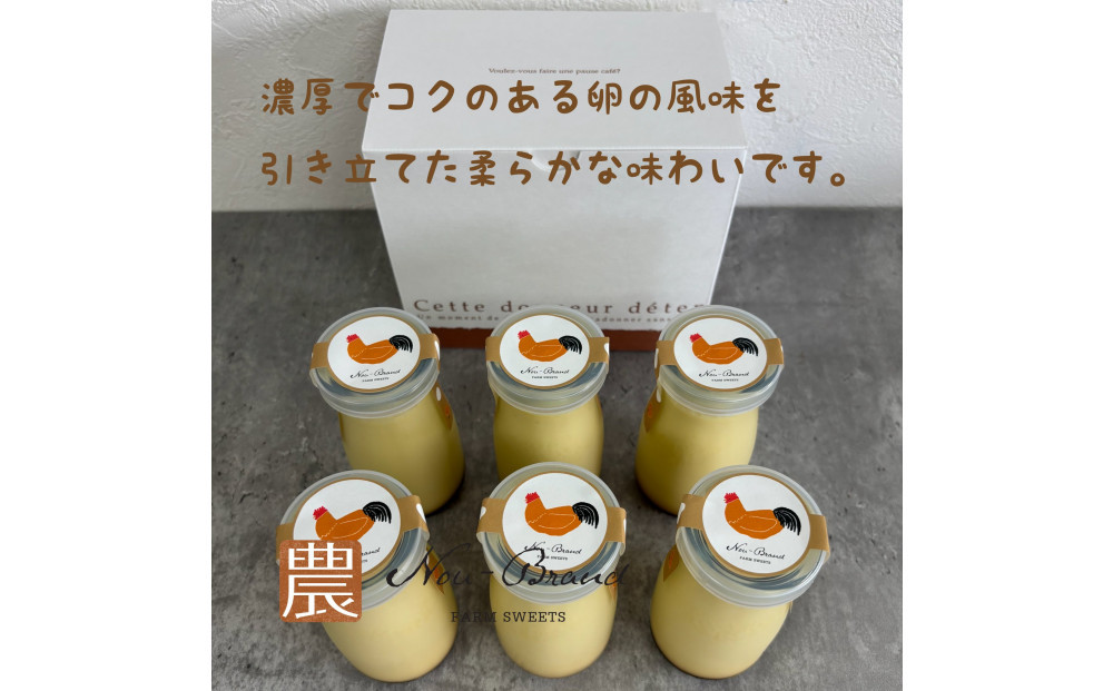 名古屋コーチン卵　プリン（６個入り）